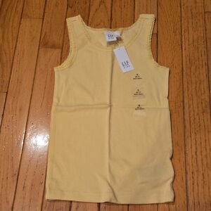 GAP Light Yellow Lace-Trimmed Tank